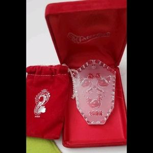 Waterford Ornament, Dated 1986, 3 Turtle Doves